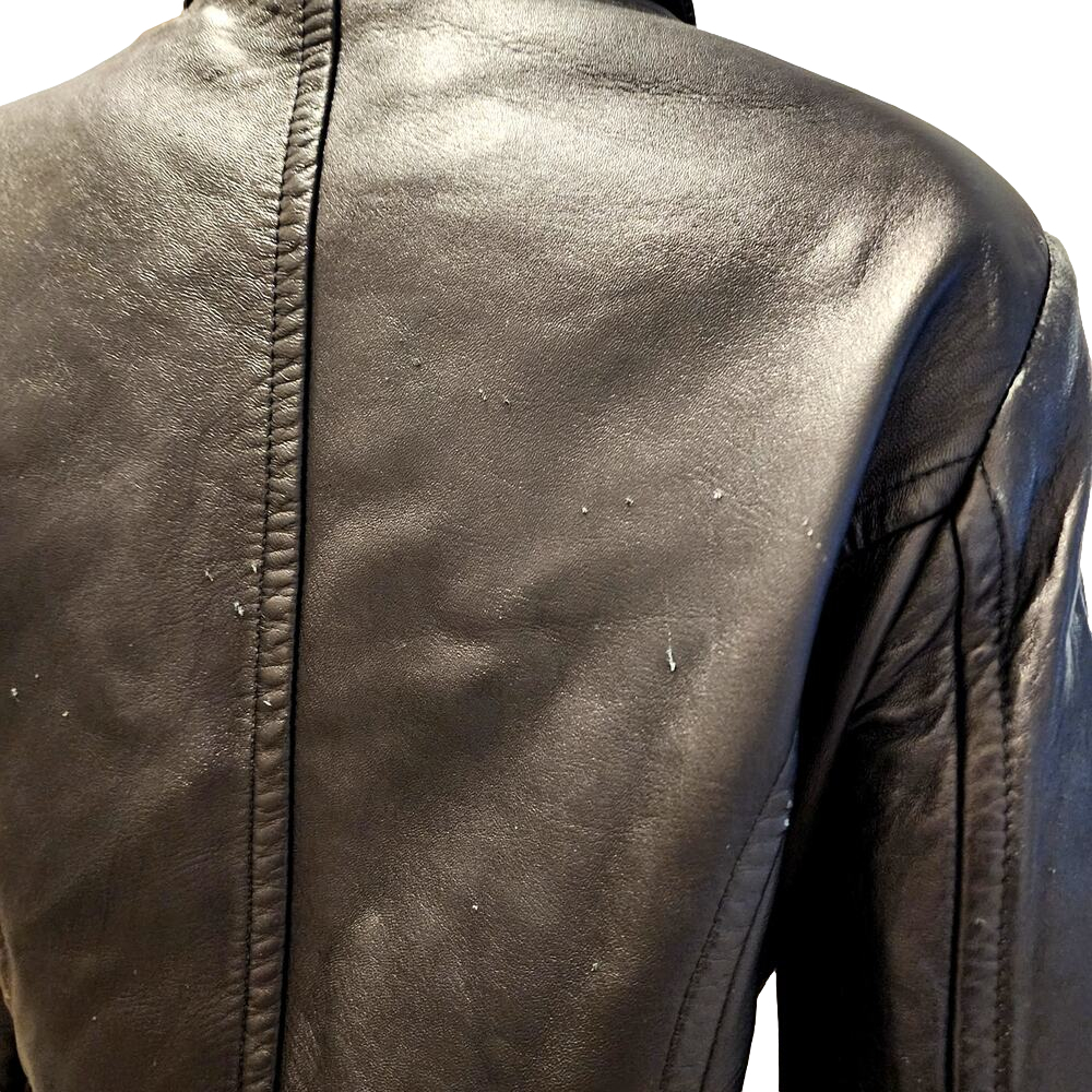 PETITE SOPHISTICATE WOMEN'S GENUINE LAMB LEATHER WING COLLAR ZIP JACKET - Picture 15 of 16